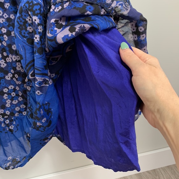 Rebecca Taylor Maxi Dress Blue Size 6 - Picture 7 of 14